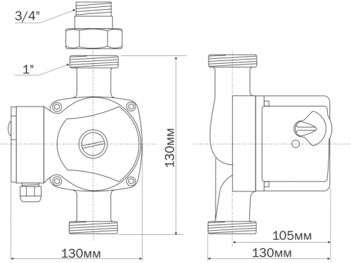 Насос циркуляционный AQUARIO AC 204-130 5204